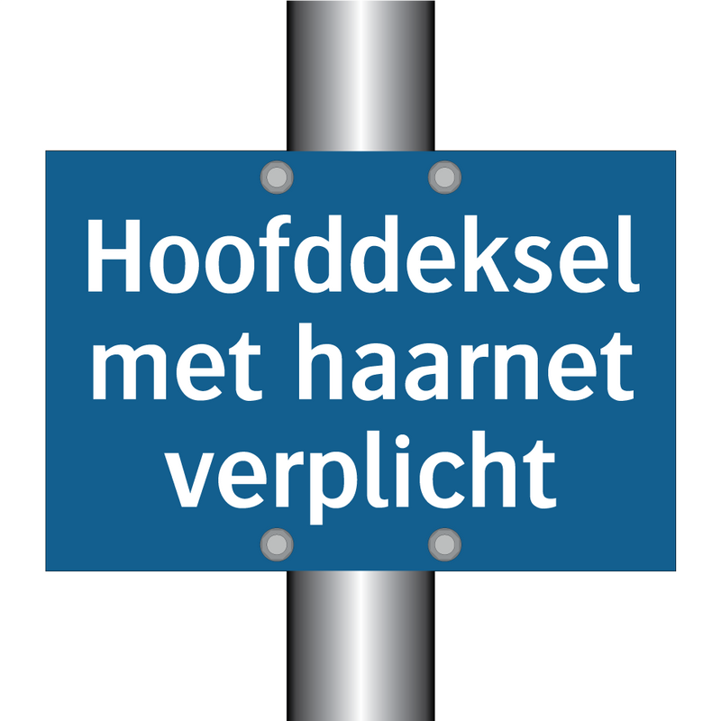 Hoofddeksel met haarnet verplicht & Hoofddeksel met haarnet verplicht