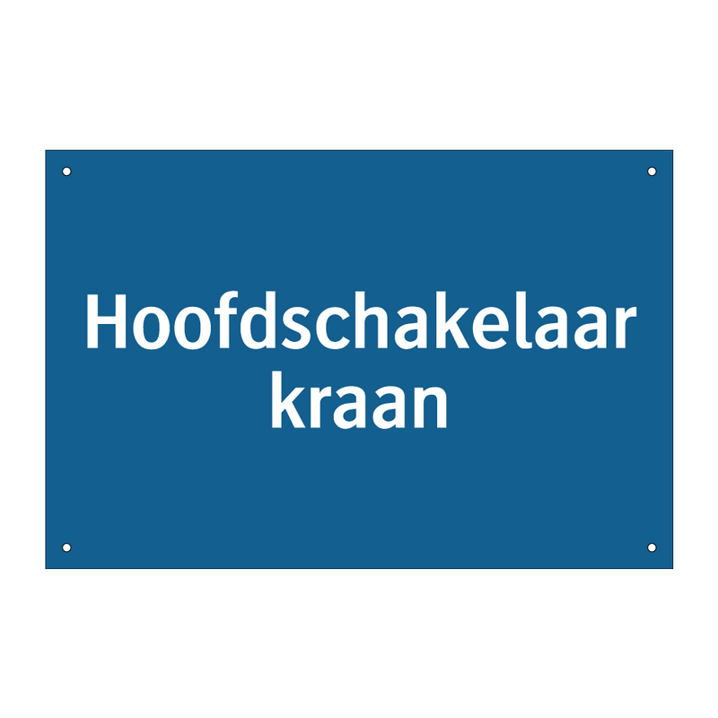 Hoofdschakelaar kraan & Hoofdschakelaar kraan & Hoofdschakelaar kraan & Hoofdschakelaar kraan