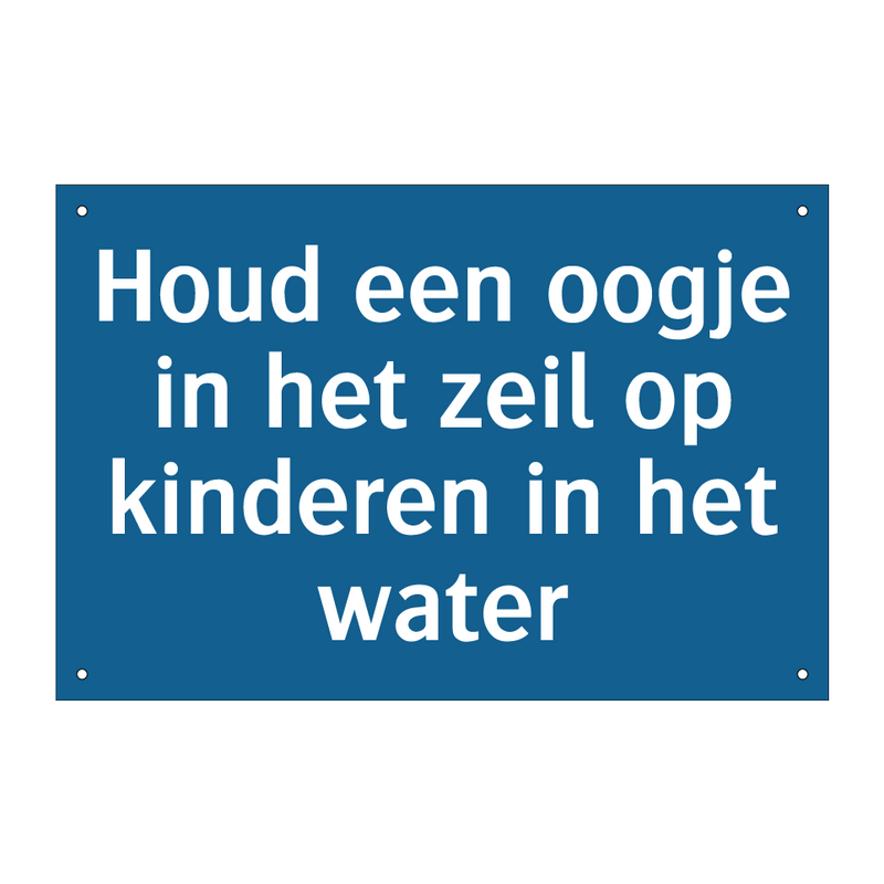 Houd een oogje in het zeil op kinderen in het water