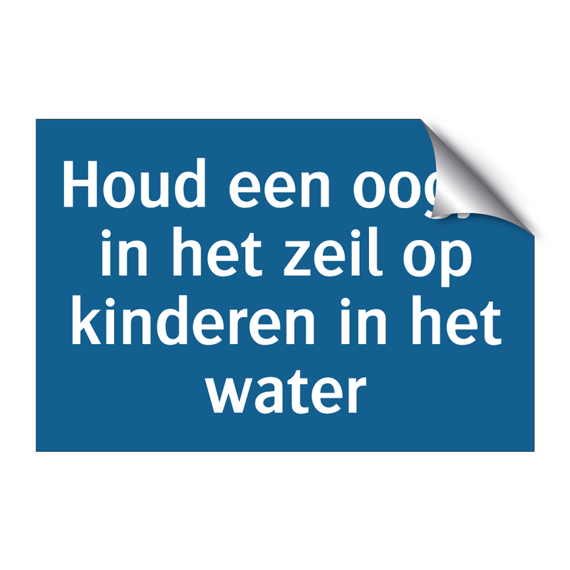 Houd een oogje in het zeil op kinderen in het water