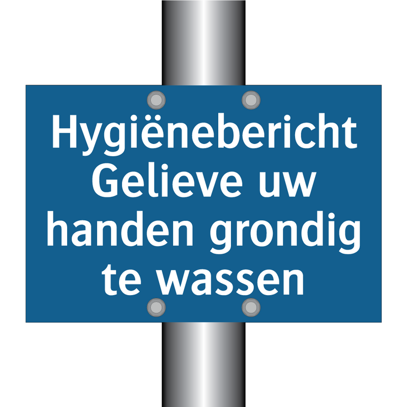 Hygiënebericht Gelieve uw handen grondig te wassen