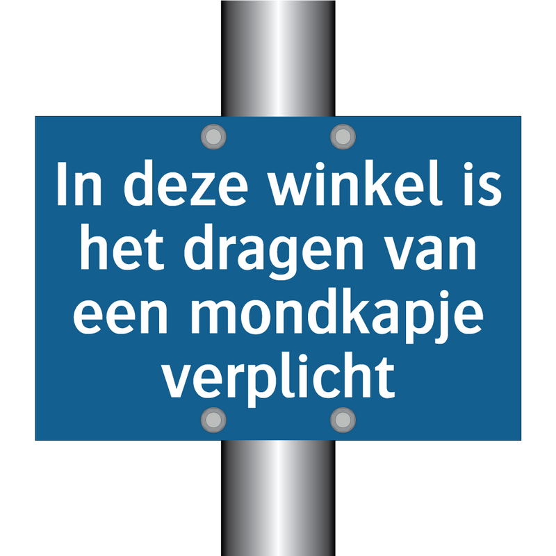 In deze winkel is het dragen van een mondkapje verplicht