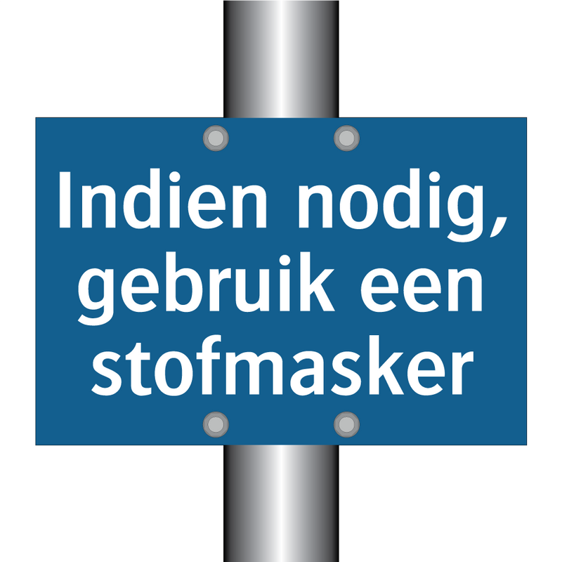 Indien nodig, gebruik een stofmasker & Indien nodig, gebruik een stofmasker