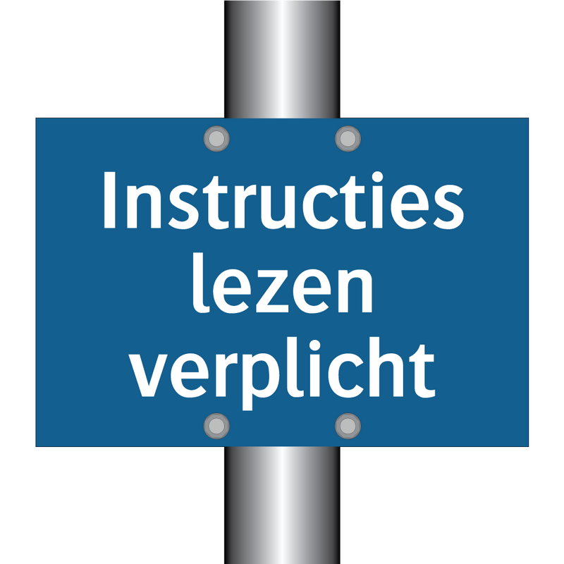 Instructies lezen verplicht & Instructies lezen verplicht & Instructies lezen verplicht