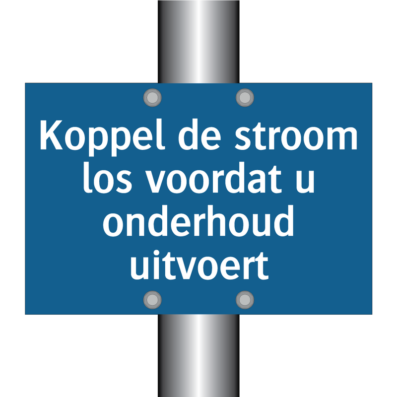 Koppel de stroom los voordat u onderhoud uitvoert