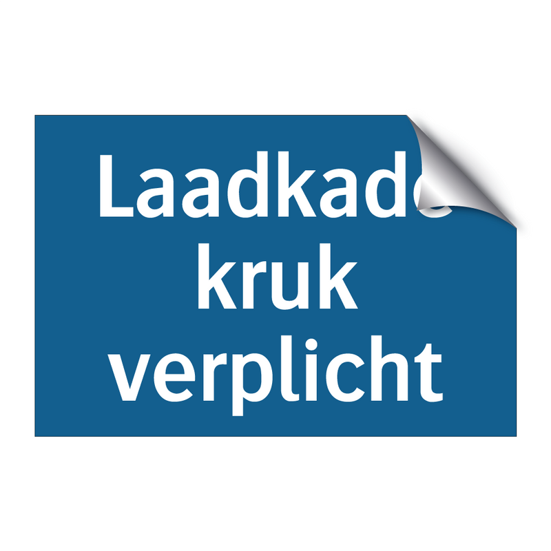 Laadkade kruk verplicht & Laadkade kruk verplicht & Laadkade kruk verplicht