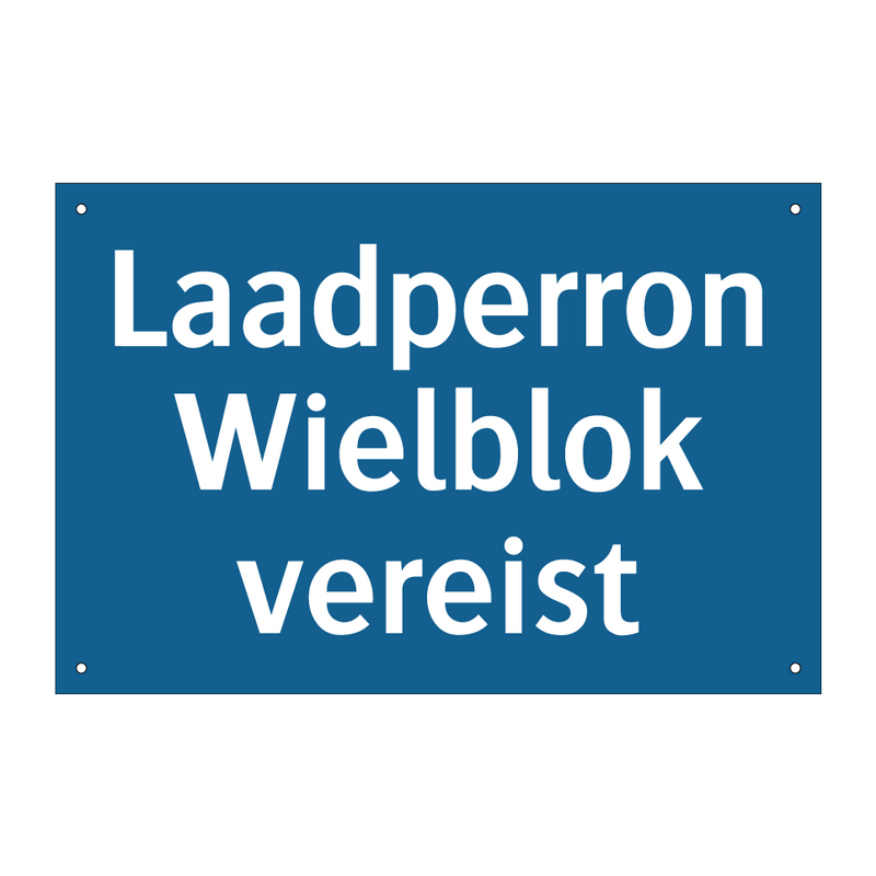 Laadperron Wielblok vereist & Laadperron Wielblok vereist & Laadperron Wielblok vereist