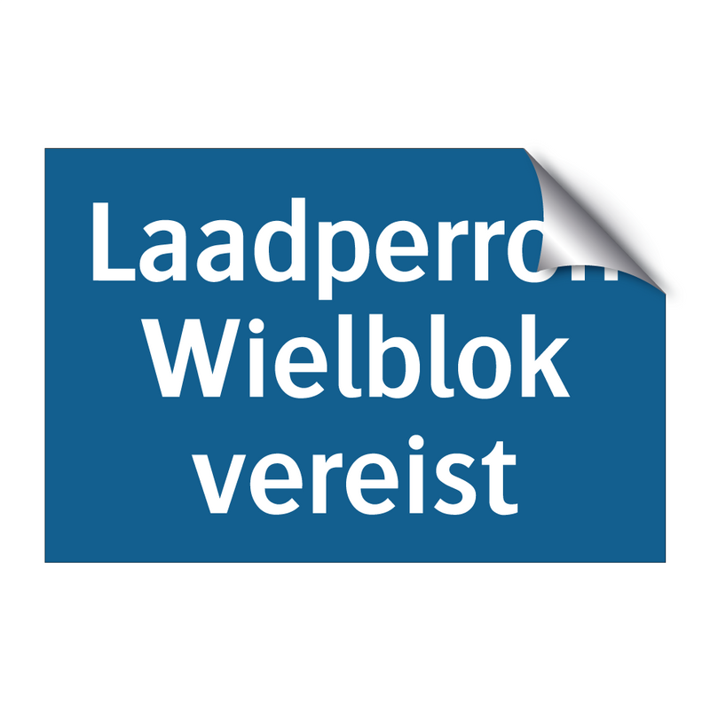 Laadperron Wielblok vereist & Laadperron Wielblok vereist & Laadperron Wielblok vereist