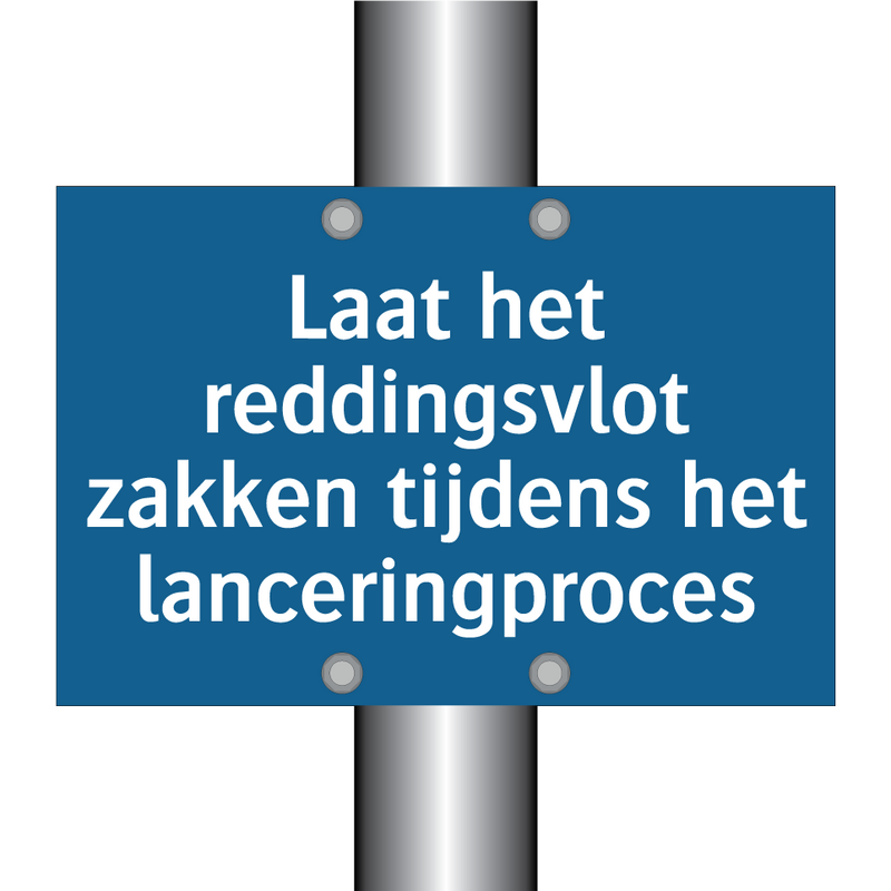 Laat het reddingsvlot zakken tijdens het lanceringproces