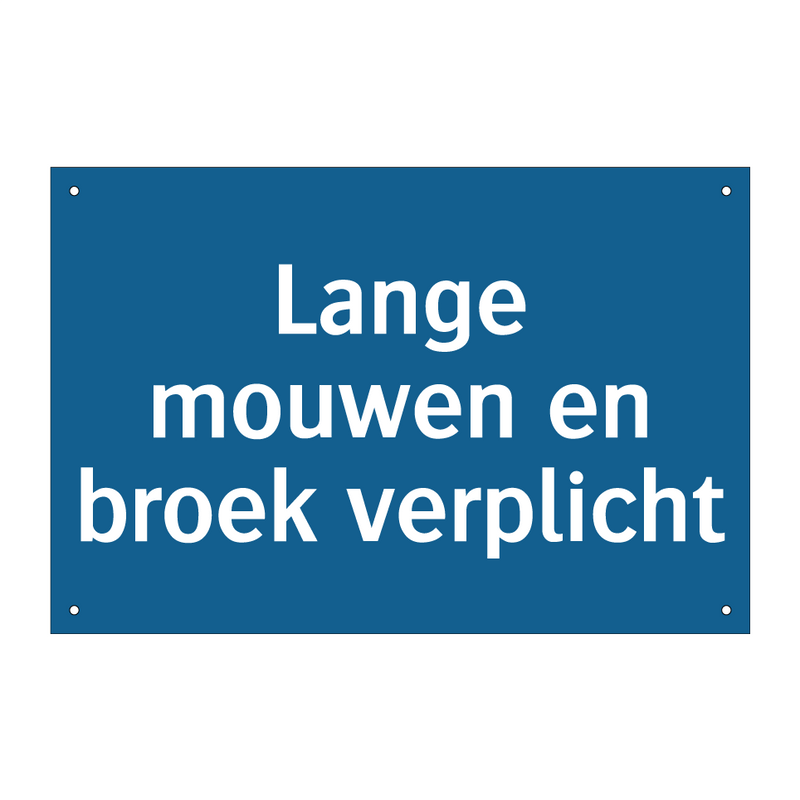 Lange mouwen en broek verplicht & Lange mouwen en broek verplicht & Lange mouwen en broek verplicht