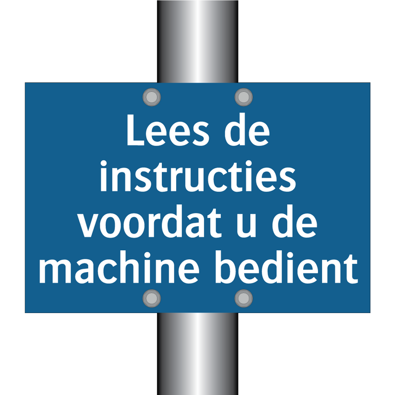 Lees de instructies voordat u de machine bedient & Lees de instructies voordat u de machine bedient