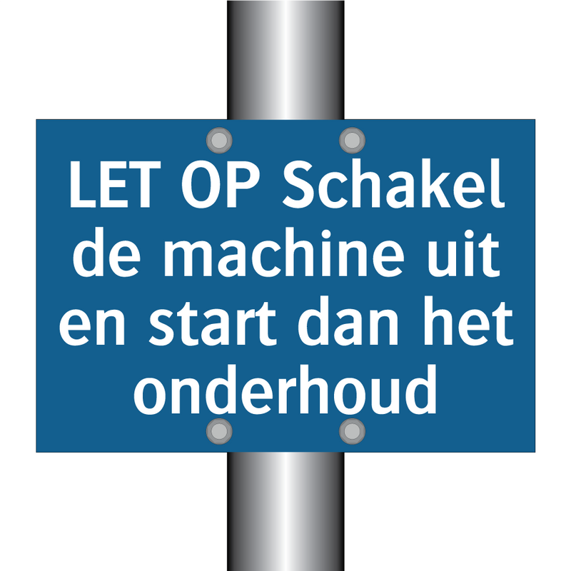 LET OP Schakel de machine uit en start dan het onderhoud