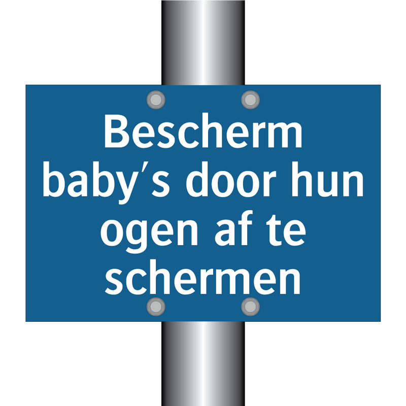 Bescherm baby's door hun ogen af te schermen & Bescherm baby's door hun ogen af te schermen