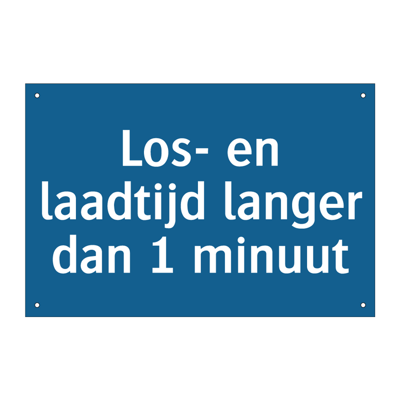 Los- en laadtijd langer dan 1 minuut & Los- en laadtijd langer dan 1 minuut