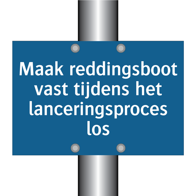 Maak reddingsboot vast tijdens het lanceringsproces los