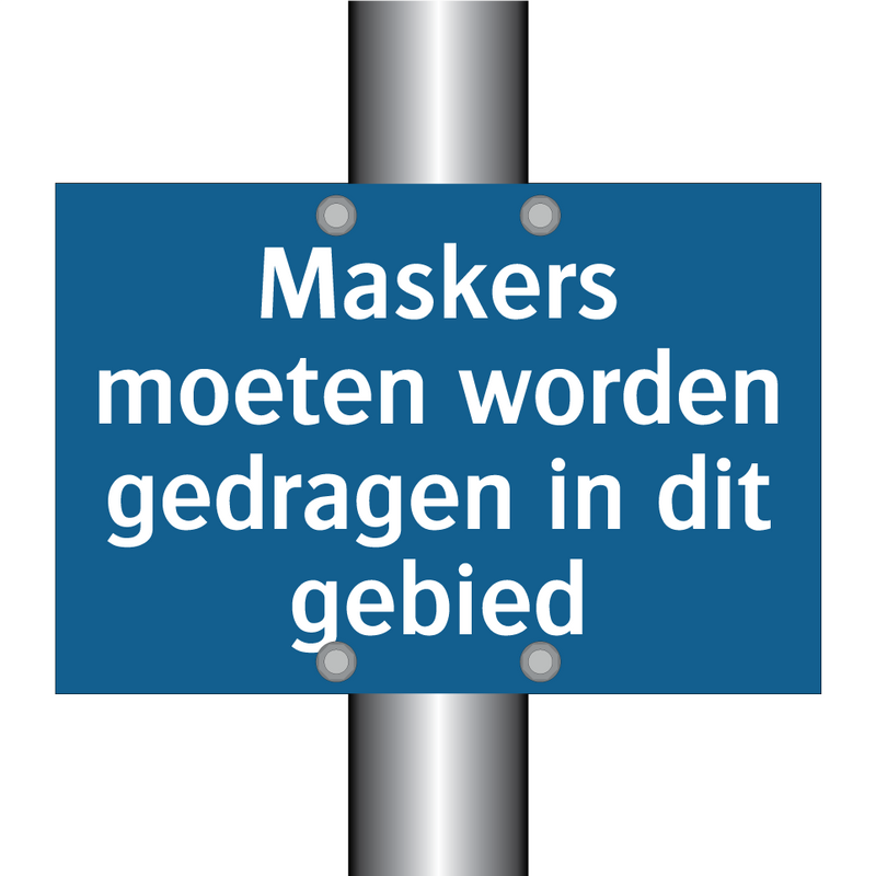 Maskers moeten worden gedragen in dit gebied & Maskers moeten worden gedragen in dit gebied