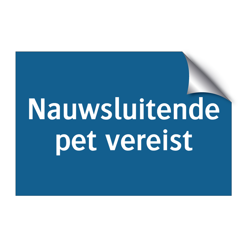 Nauwsluitende pet vereist & Nauwsluitende pet vereist & Nauwsluitende pet vereist