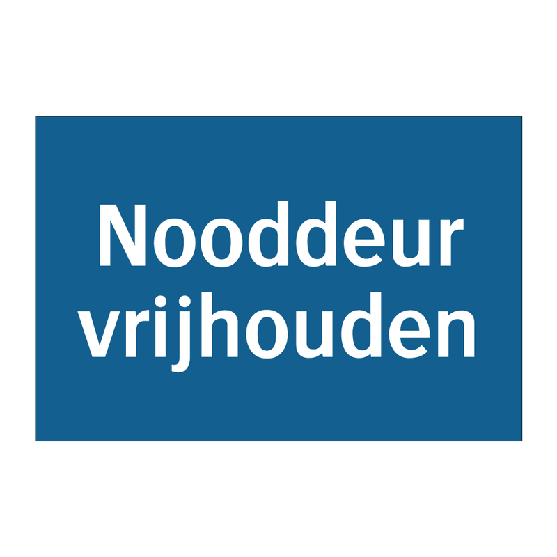 Nooddeur vrijhouden & Nooddeur vrijhouden & Nooddeur vrijhouden & Nooddeur vrijhouden