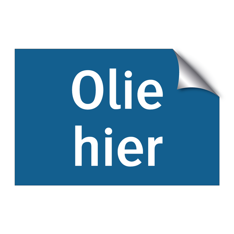 Olie hier & Olie hier & Olie hier & Olie hier