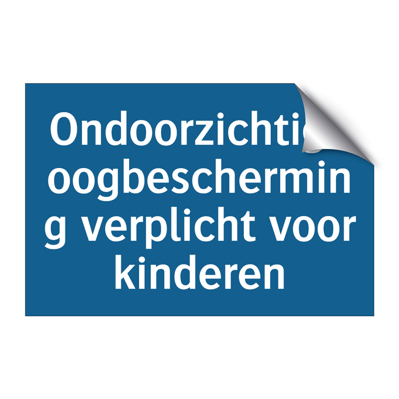 Ondoorzichtige oogbescherming verplicht voor kinderen