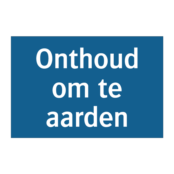 Onthoud om te aarden & Onthoud om te aarden & Onthoud om te aarden & Onthoud om te aarden