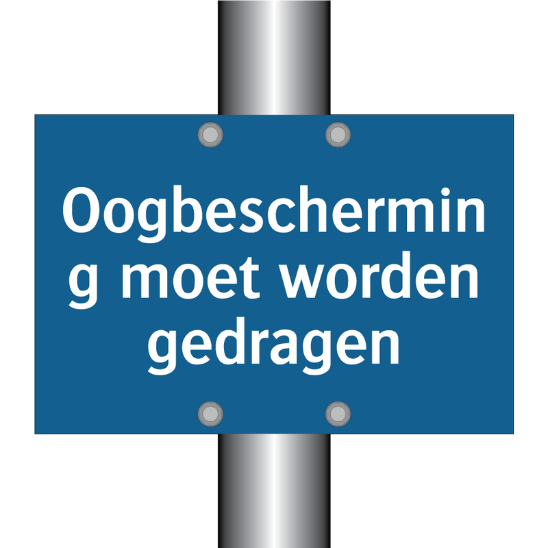 Oogbescherming moet worden gedragen & Oogbescherming moet worden gedragen