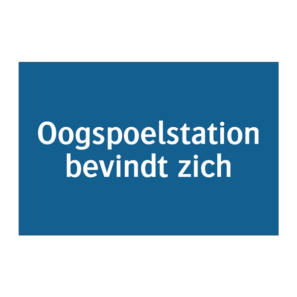 Oogspoelstation bevindt zich & Oogspoelstation bevindt zich & Oogspoelstation bevindt zich