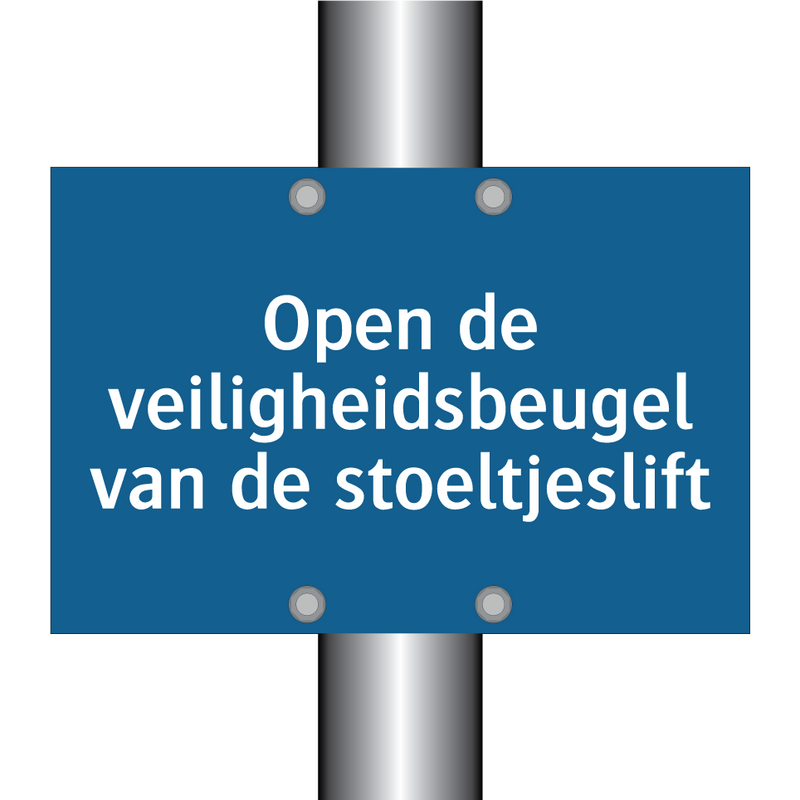 Open de veiligheidsbeugel van de stoeltjeslift & Open de veiligheidsbeugel van de stoeltjeslift