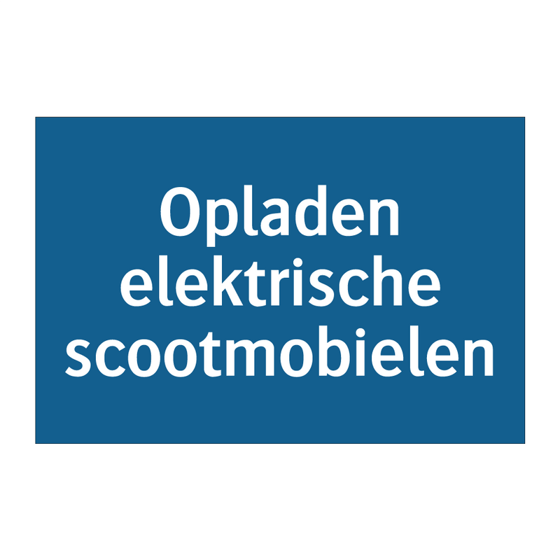 Opladen elektrische scootmobielen & Opladen elektrische scootmobielen