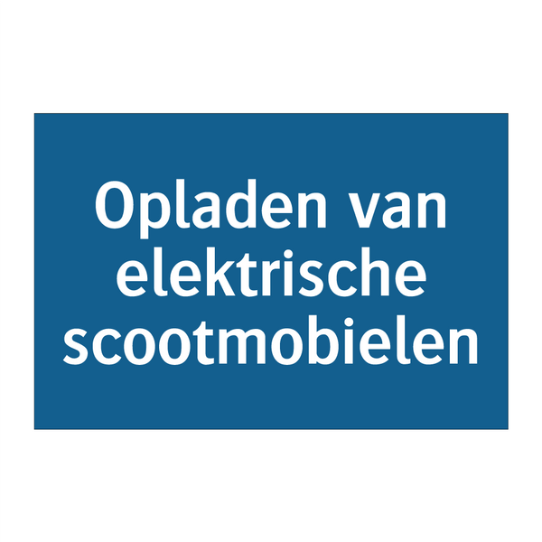 Opladen van elektrische scootmobielen & Opladen van elektrische scootmobielen