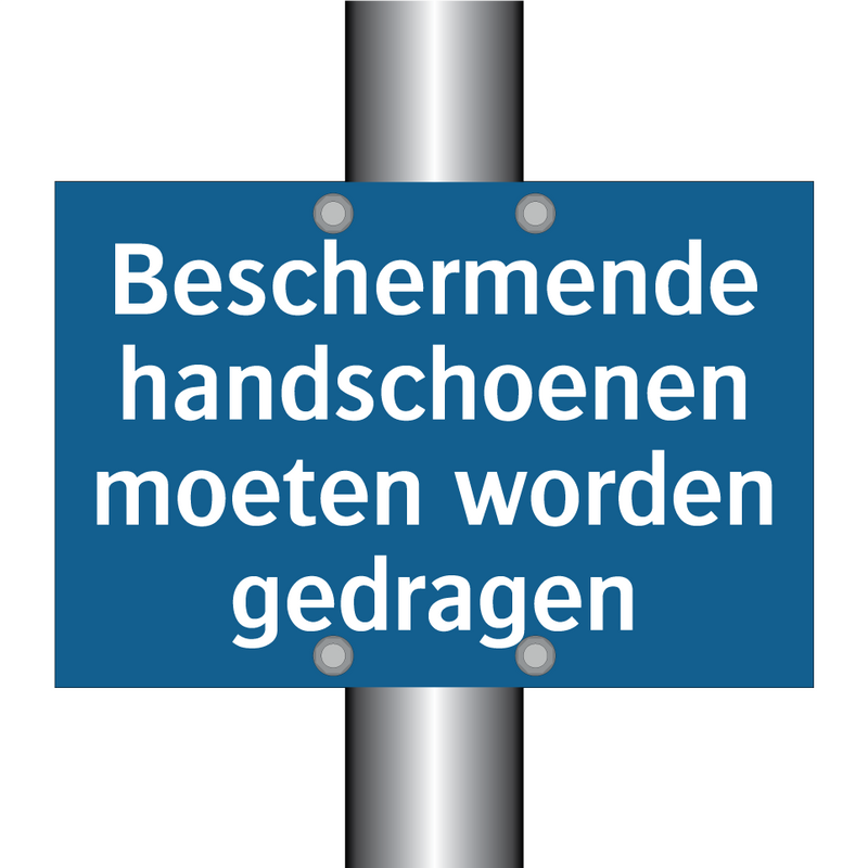 Beschermende handschoenen moeten worden gedragen & Beschermende handschoenen moeten worden gedragen