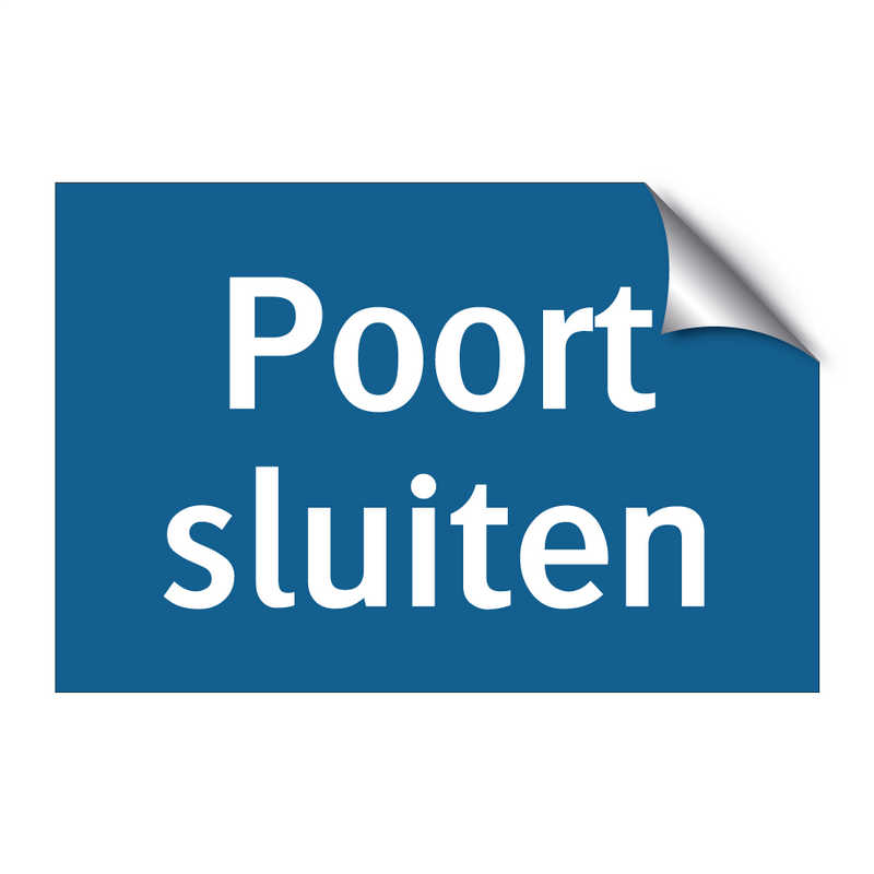 Poort sluiten & Poort sluiten & Poort sluiten & Poort sluiten