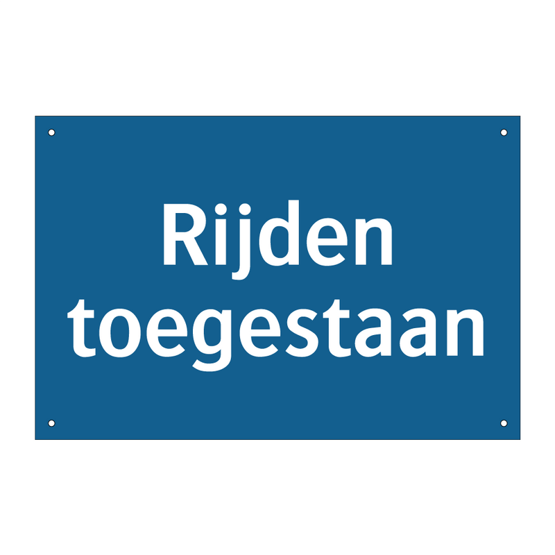 Rijden toegestaan & Rijden toegestaan & Rijden toegestaan & Rijden toegestaan & Rijden toegestaan