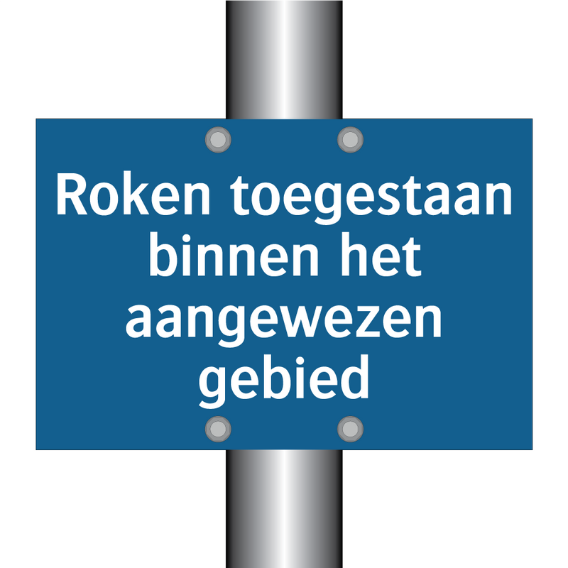 Roken toegestaan binnen het aangewezen gebied & Roken toegestaan binnen het aangewezen gebied