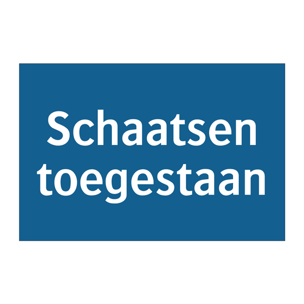 Schaatsen toegestaan & Schaatsen toegestaan & Schaatsen toegestaan & Schaatsen toegestaan