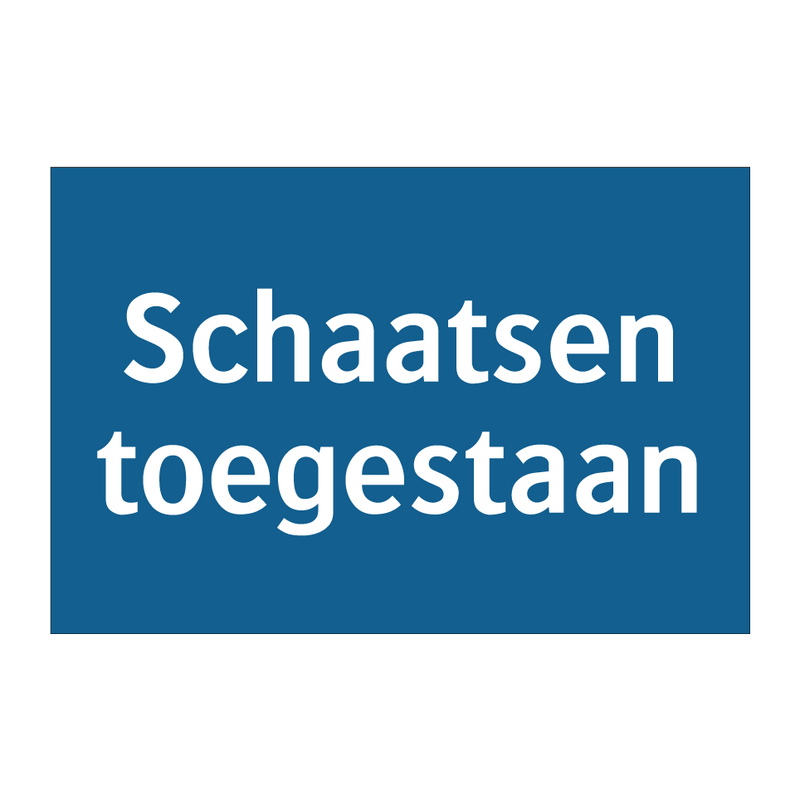 Schaatsen toegestaan & Schaatsen toegestaan & Schaatsen toegestaan & Schaatsen toegestaan