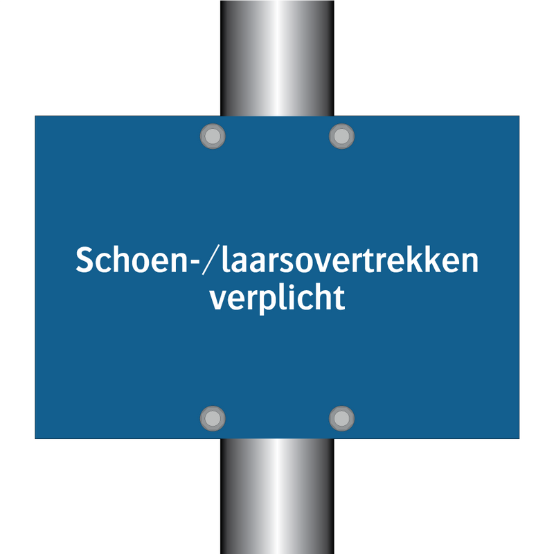 Schoen-/laarsovertrekken verplicht & Schoen-/laarsovertrekken verplicht