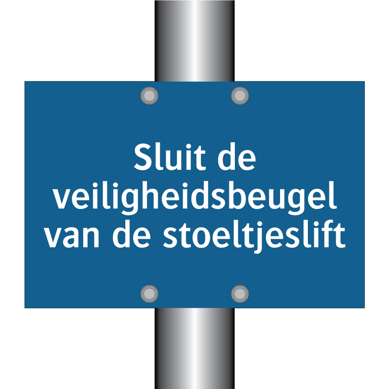 Sluit de veiligheidsbeugel van de stoeltjeslift & Sluit de veiligheidsbeugel van de stoeltjeslift