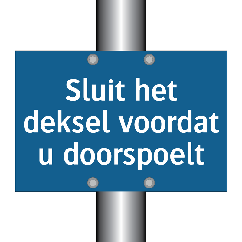 Sluit het deksel voordat u doorspoelt & Sluit het deksel voordat u doorspoelt