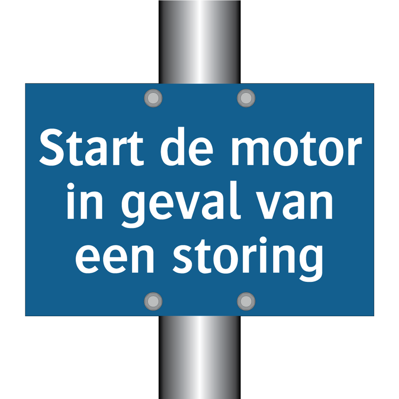 Start de motor in geval van een storing & Start de motor in geval van een storing