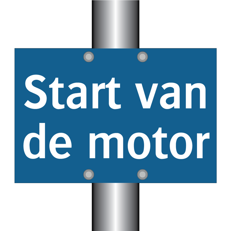 Start van de motor & Start van de motor & Start van de motor & Start van de motor