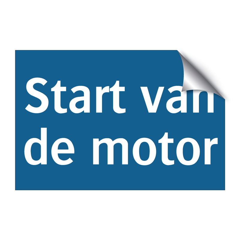 Start van de motor & Start van de motor & Start van de motor & Start van de motor