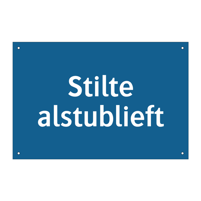 Stilte alstublieft & Stilte alstublieft & Stilte alstublieft & Stilte alstublieft