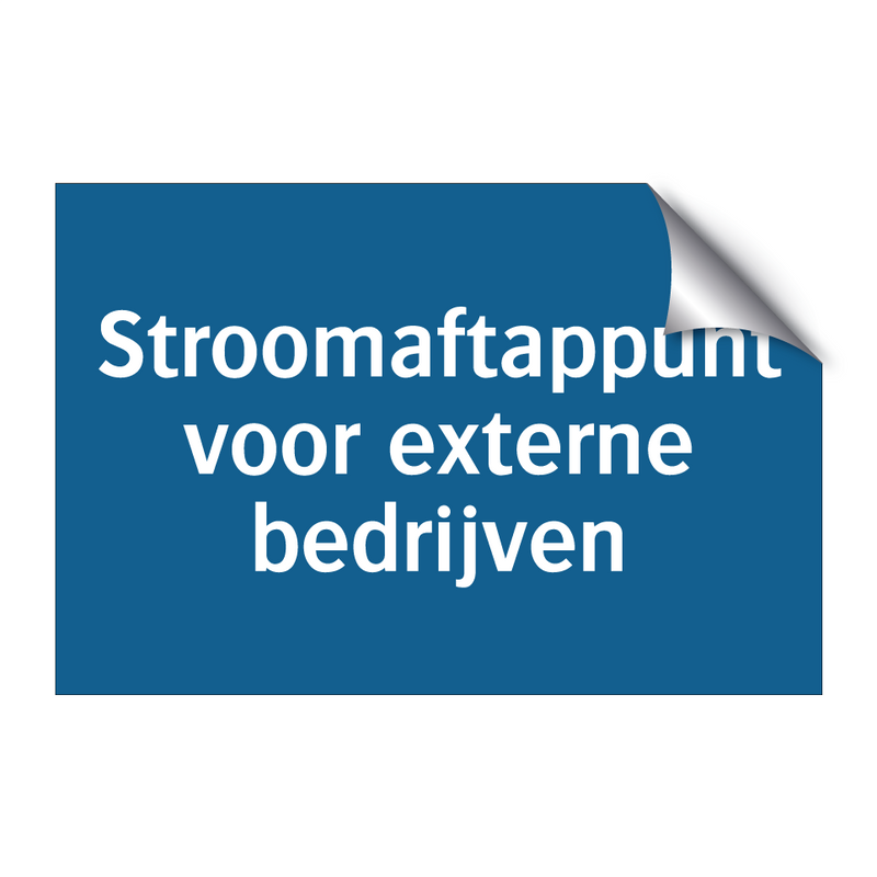 Stroomaftappunt voor externe bedrijven & Stroomaftappunt voor externe bedrijven