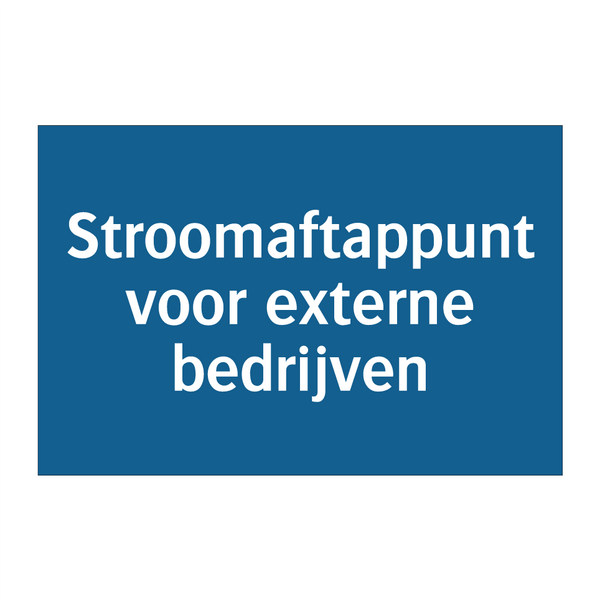 Stroomaftappunt voor externe bedrijven & Stroomaftappunt voor externe bedrijven