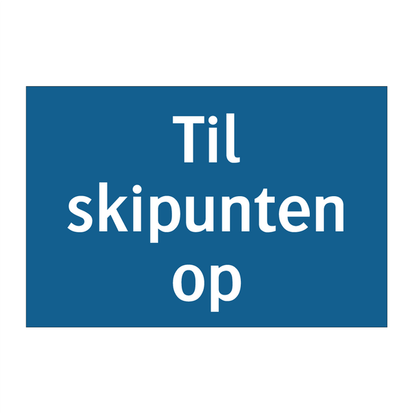 Til skipunten op & Til skipunten op & Til skipunten op & Til skipunten op & Til skipunten op