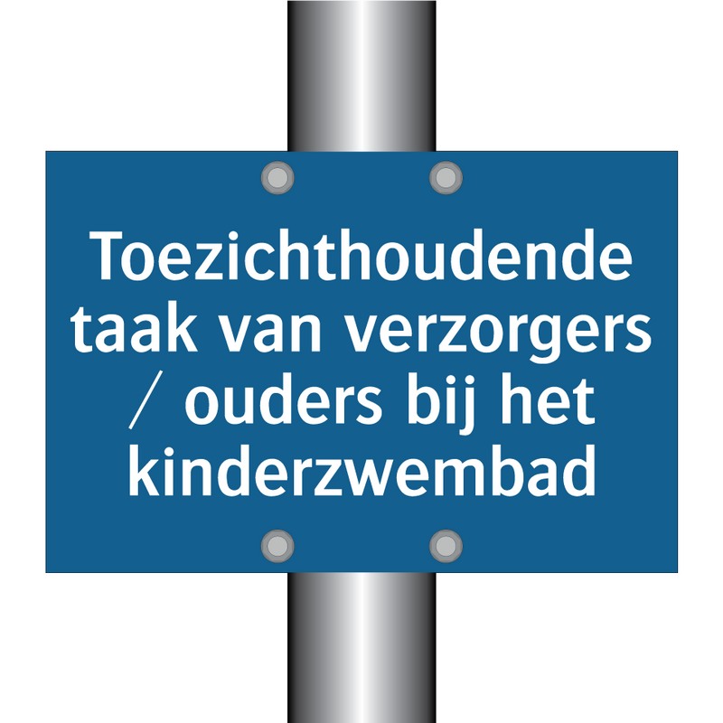 Toezichthoudende taak van verzorgers / ouders bij het kinderzwembad