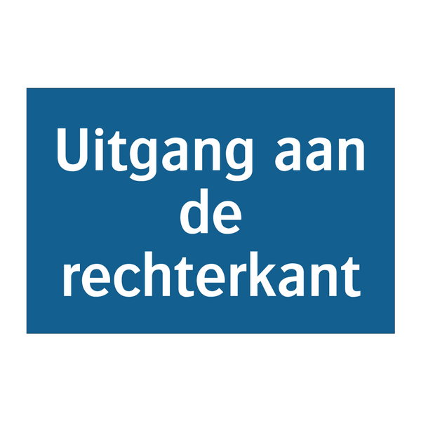 Uitgang aan de rechterkant & Uitgang aan de rechterkant & Uitgang aan de rechterkant