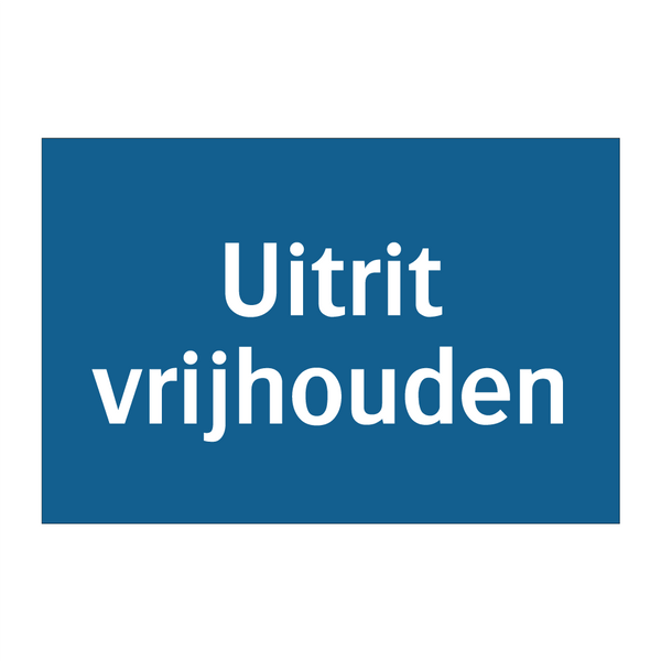 Uitrit vrijhouden & Uitrit vrijhouden & Uitrit vrijhouden & Uitrit vrijhouden & Uitrit vrijhouden