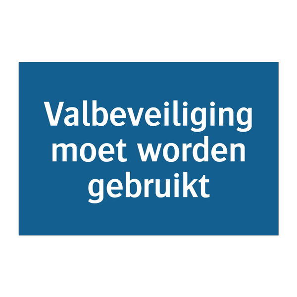 Valbeveiliging moet worden gebruikt & Valbeveiliging moet worden gebruikt